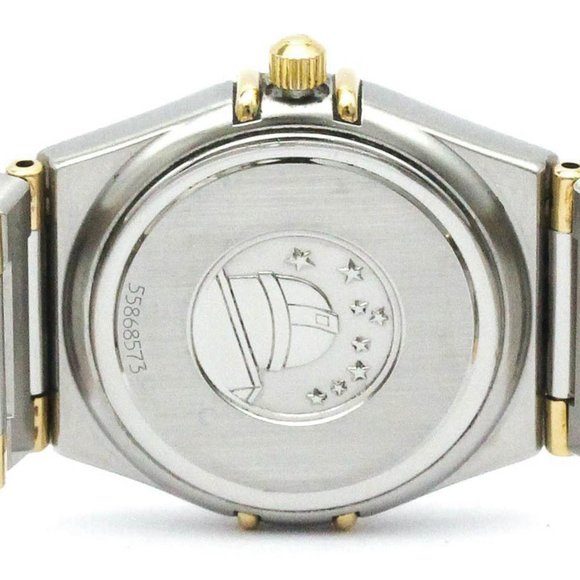 Polished OMEGA Constellation 18K Gold Steel Ladies Watch 1372.30 BF578003 - Picture 6 of 8